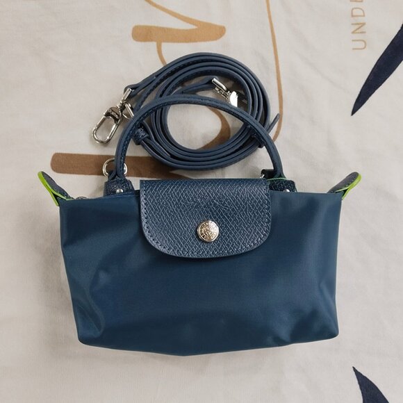 Longchamp Ocean Green Mini Tote Crossbody Bag - Picture 1 of 8